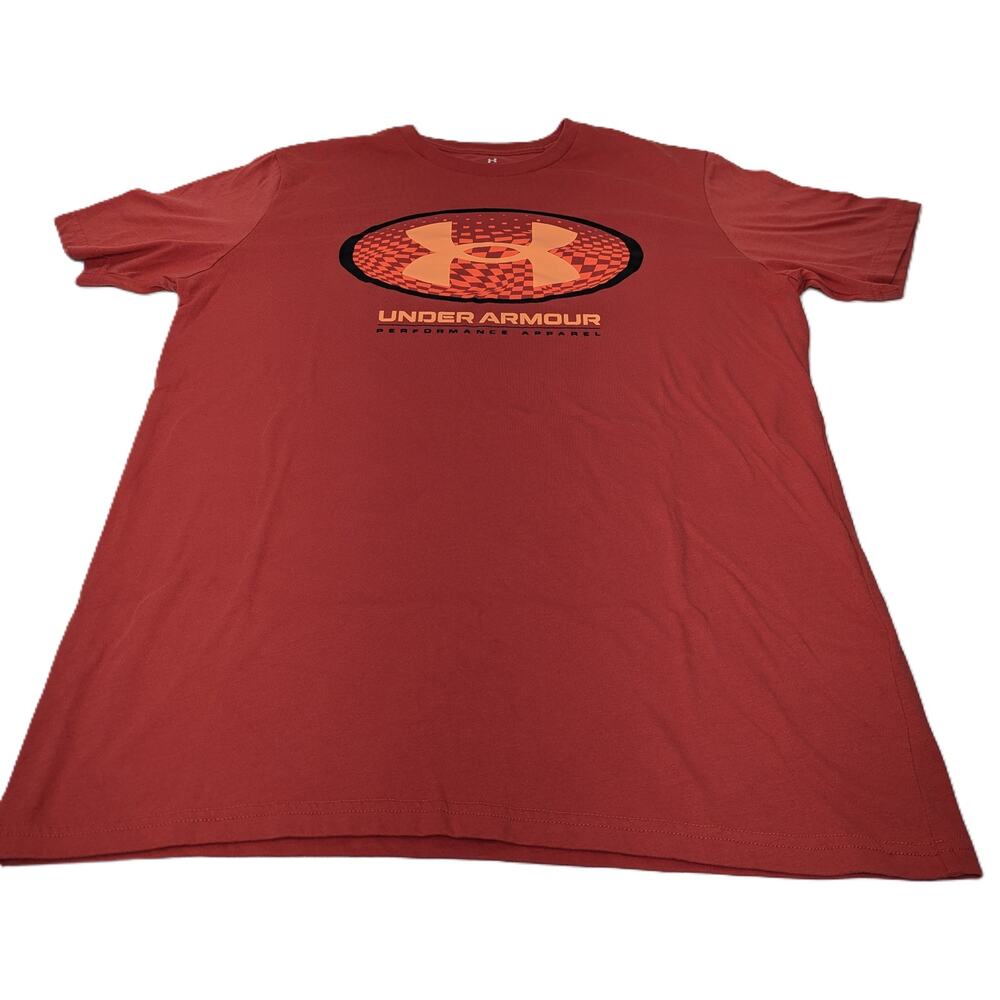 Men's Under Armour Lockertag Short-Sleeve T-Shirt Redw/Orange Size M